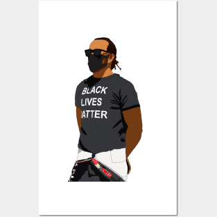 Lewis Hamilton BLM Posters and Art